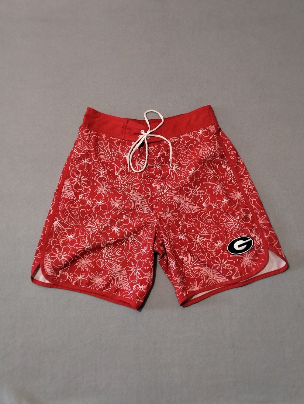 G-lll Sports Georgia Bulldogs Mesh Lined Beach Swim Board Shorts Mend Medium